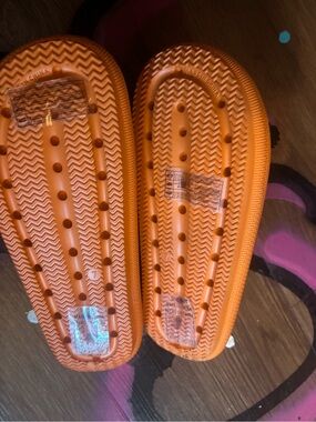 Kids Orange Slip-On Clogs - Comfortable Play Shoes